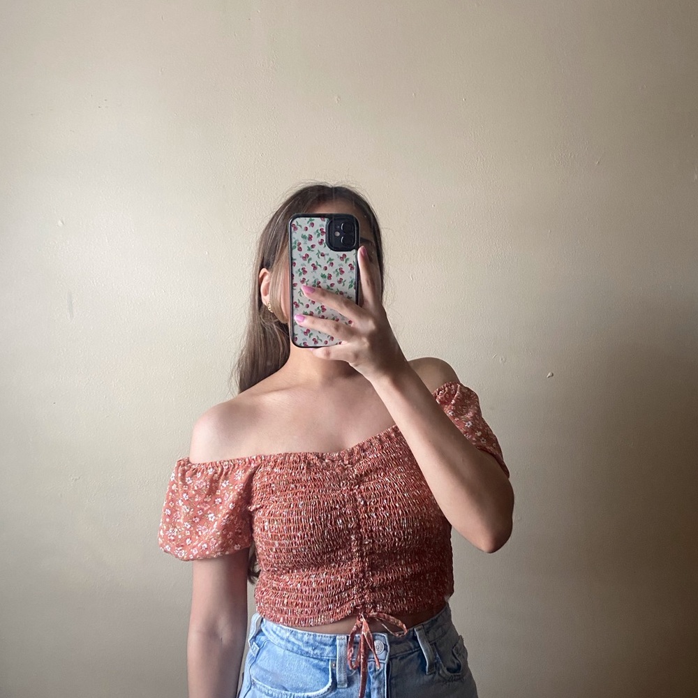 Floral Puff Sleeves Blouse